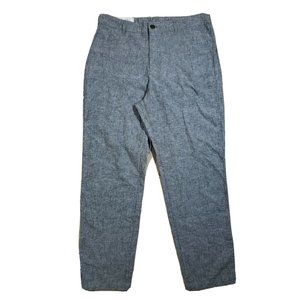 NEW - Women's Linen Cotton Tapered Pants Dark Gray XL 32-33 Waist $39.90 Uniqlo